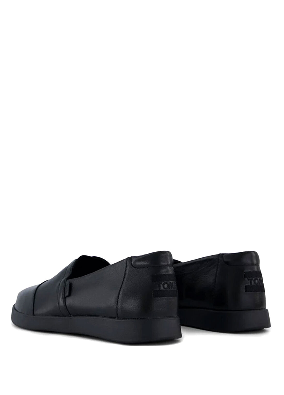 Toms 10022622 Alpargata Plus Siyah Deri Kadın Espadril Ayakkabı görsel 3