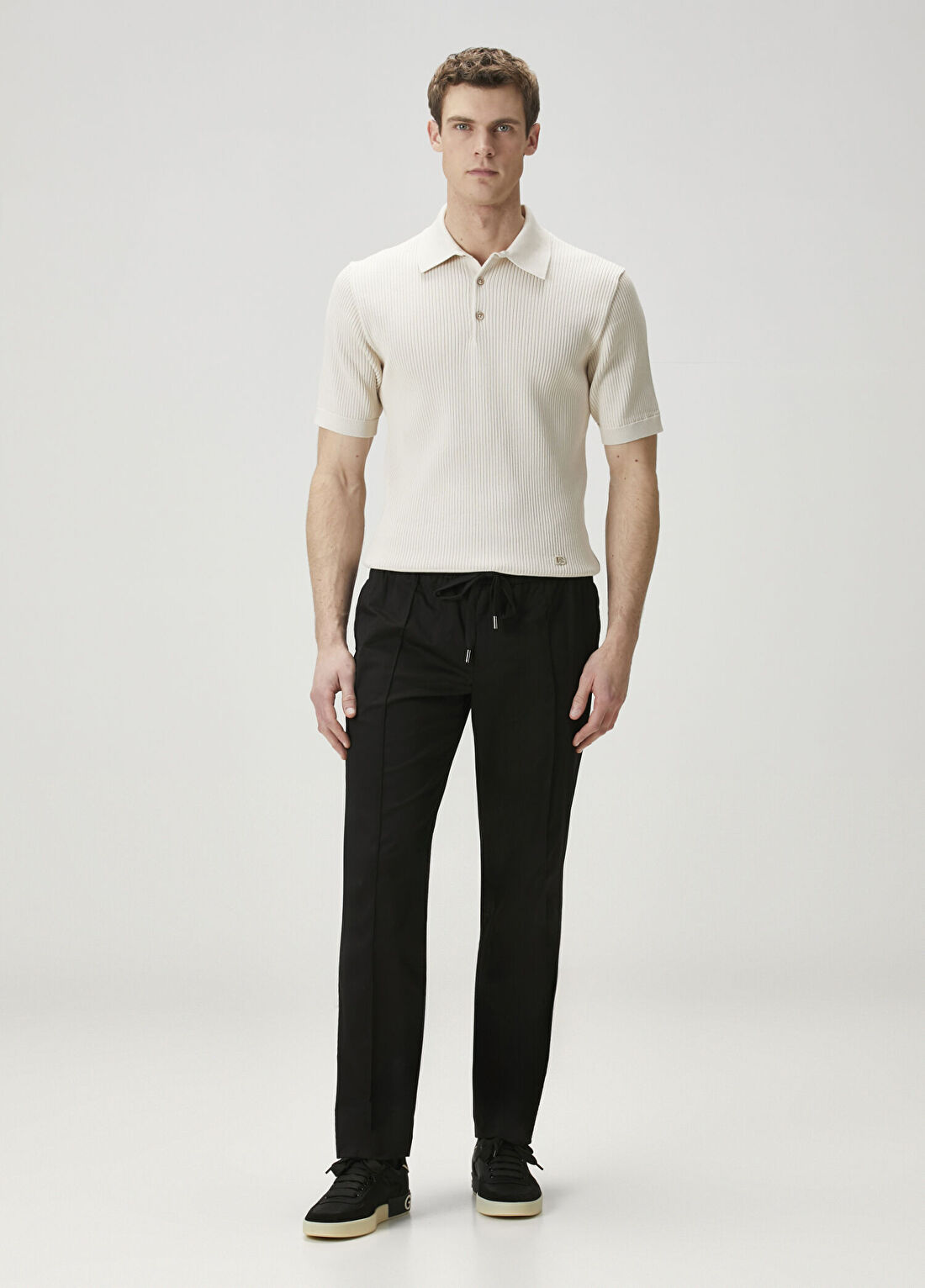 Dolce&Gabbana Siyah Beli Kordonlu Pantolon
