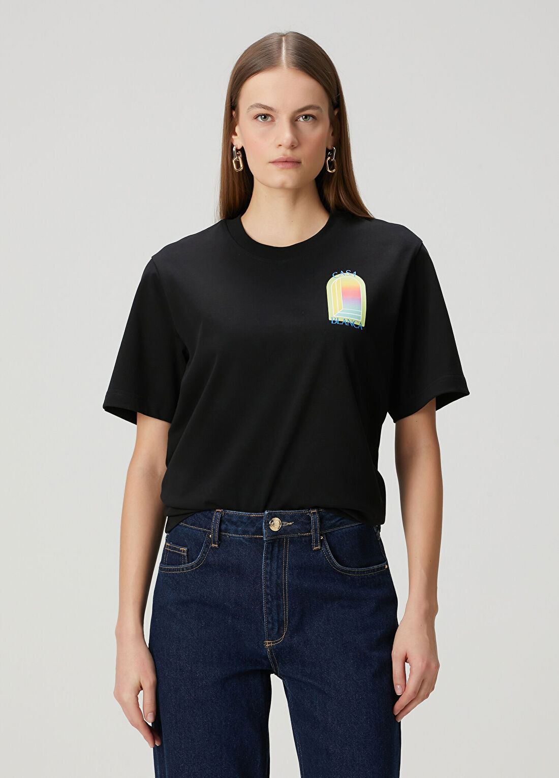Casablanca L'Arche Classic Siyah T-shirt