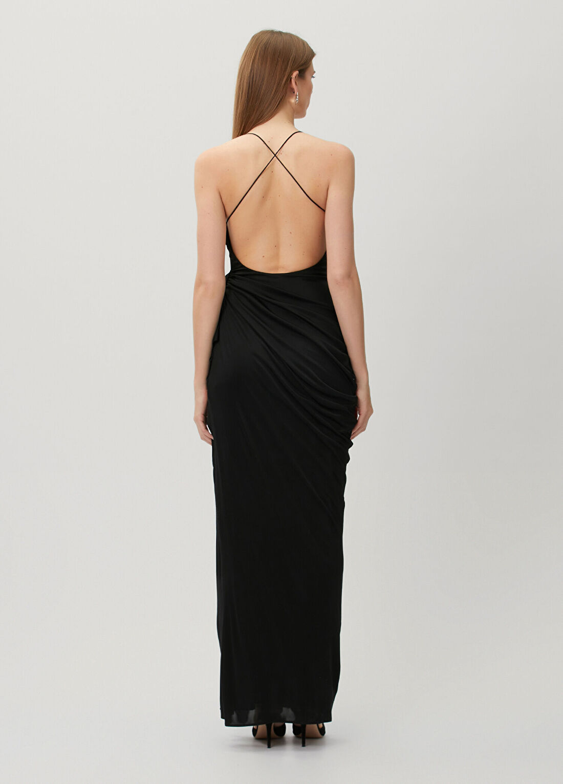 Versace Siyah Maxi Elbise görsel 4