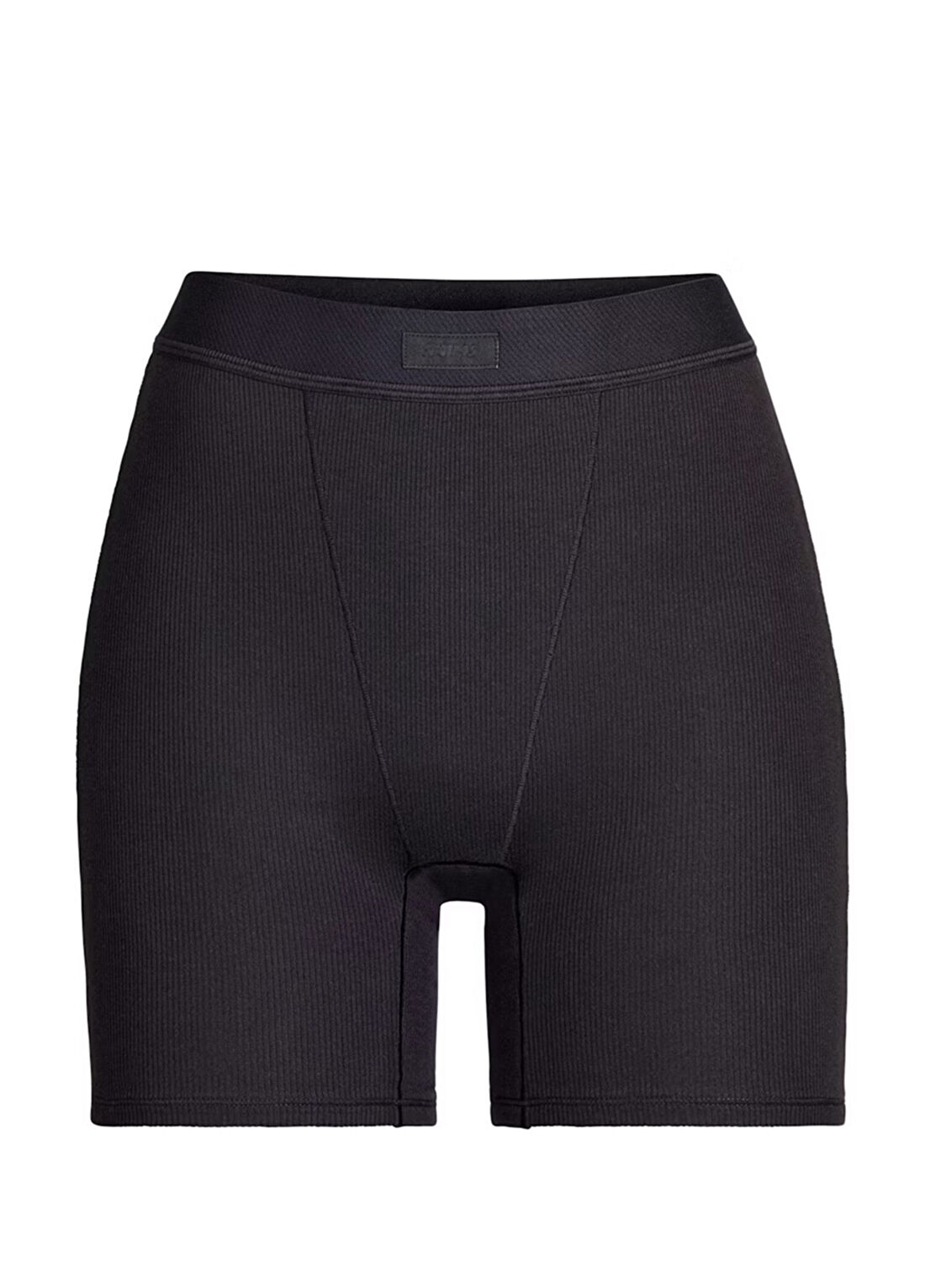Skims Cotton Rib Siyah Boxer