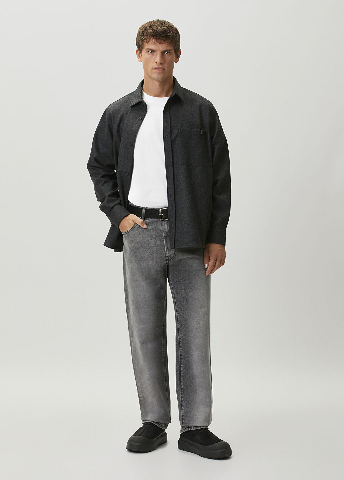 Darkpark Mark Relaxed Fit Gri Jean Pantolon