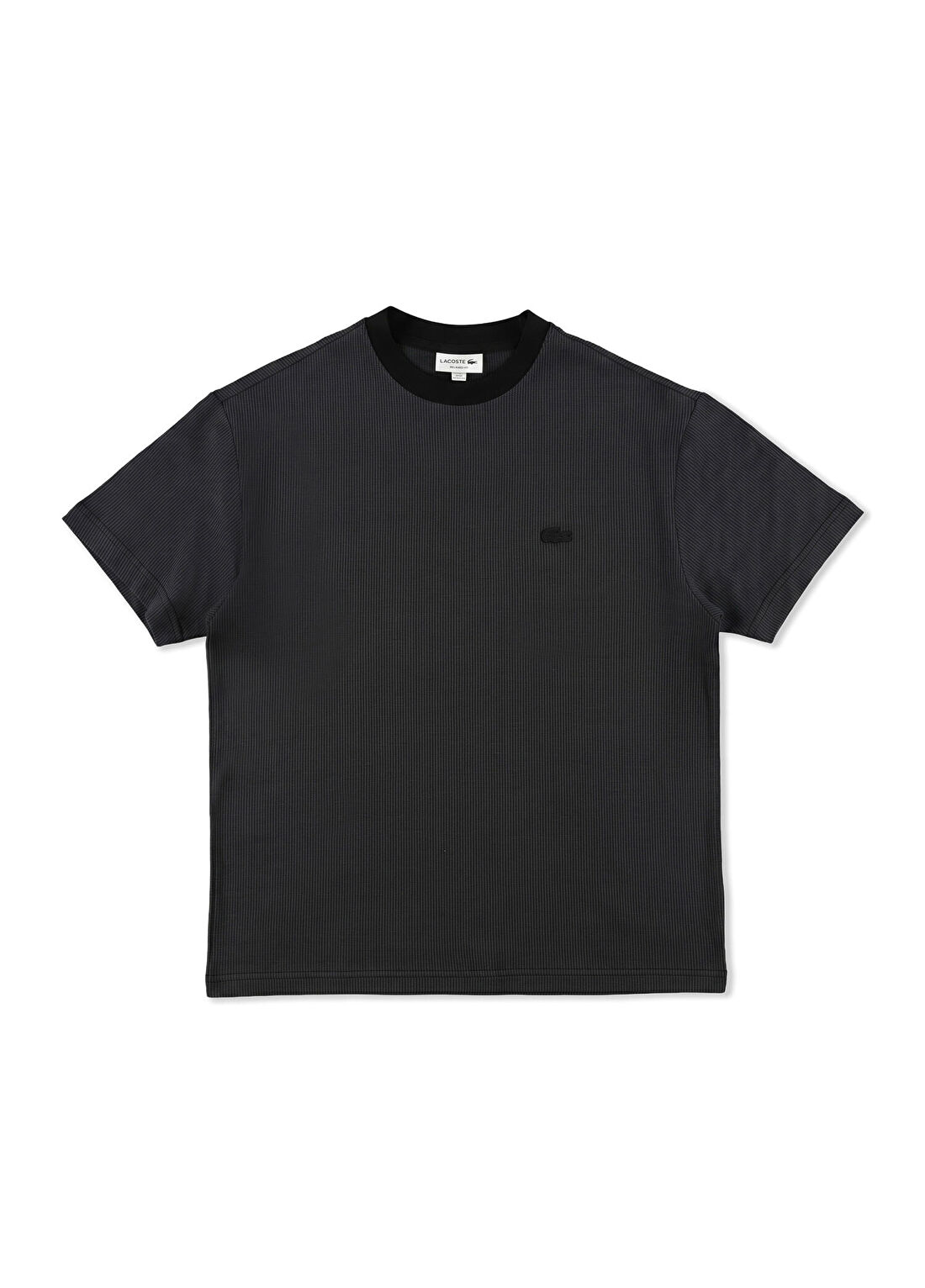 Lacoste Siyah Relaxed Fit Bisiklet Yaka Kısa Kollu Erkek T-Shirt görsel 2