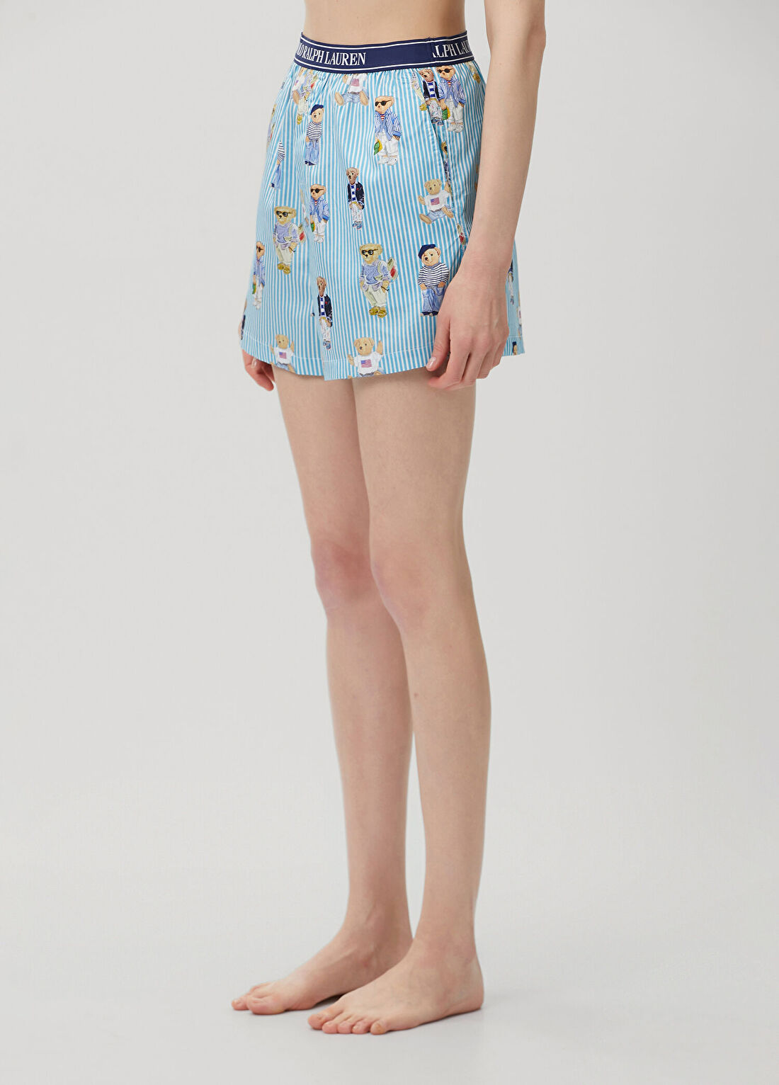 Polo Ralph Lauren-Lingerie Polo Bear Mavi Çizgili Boxer Şort görsel 2