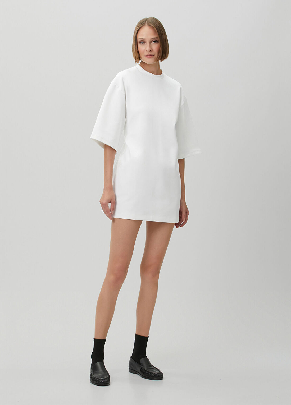 Wardrobe Nyc Beyaz Sırtı Açık Mini Elbise