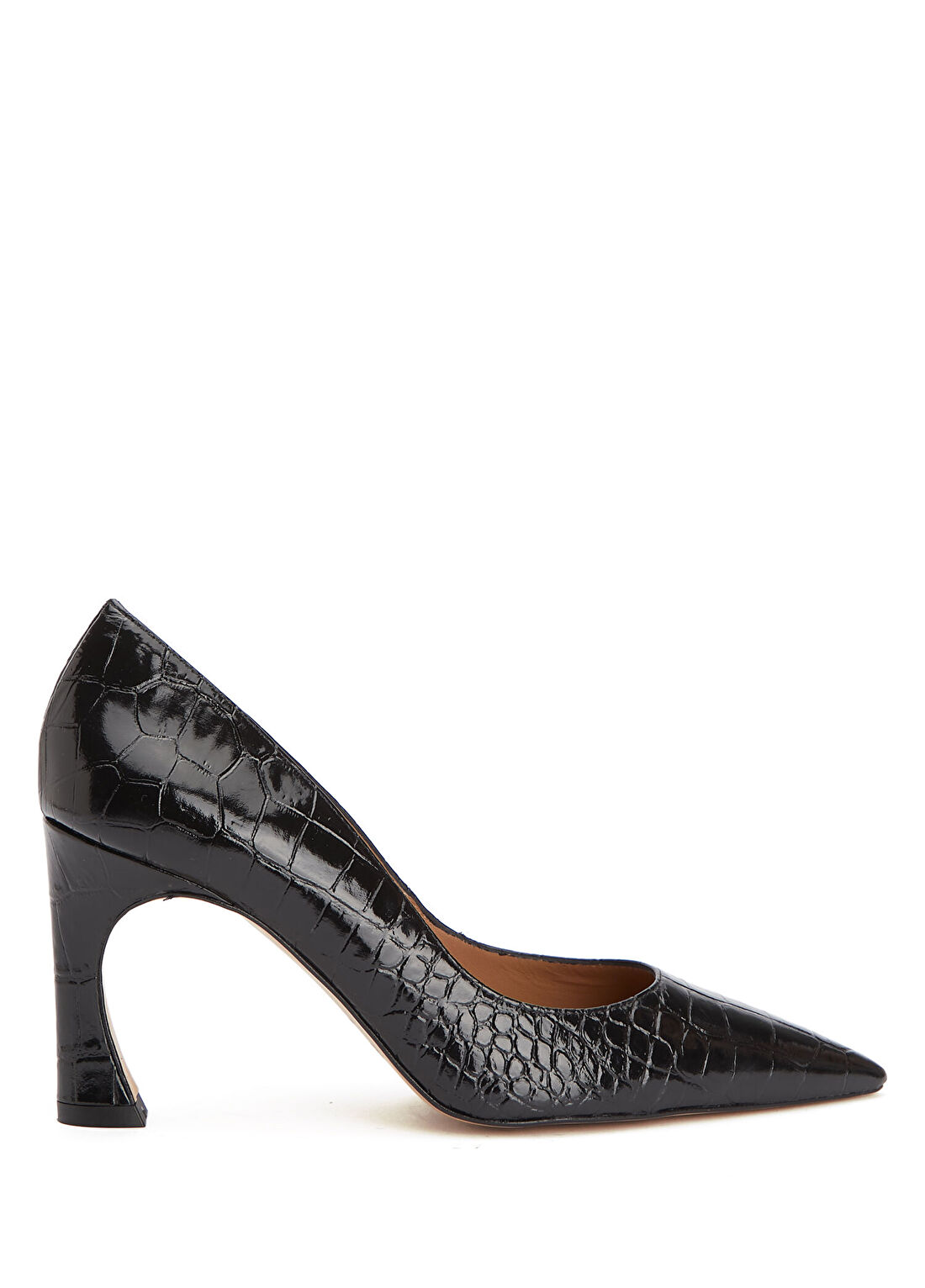 Flattered Leonie Siyah Deri Stiletto