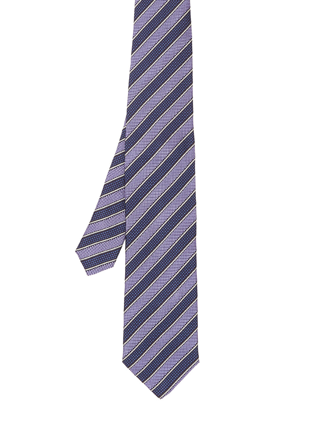 Beymen Collection Lila Verev Desenli İpek Kravat