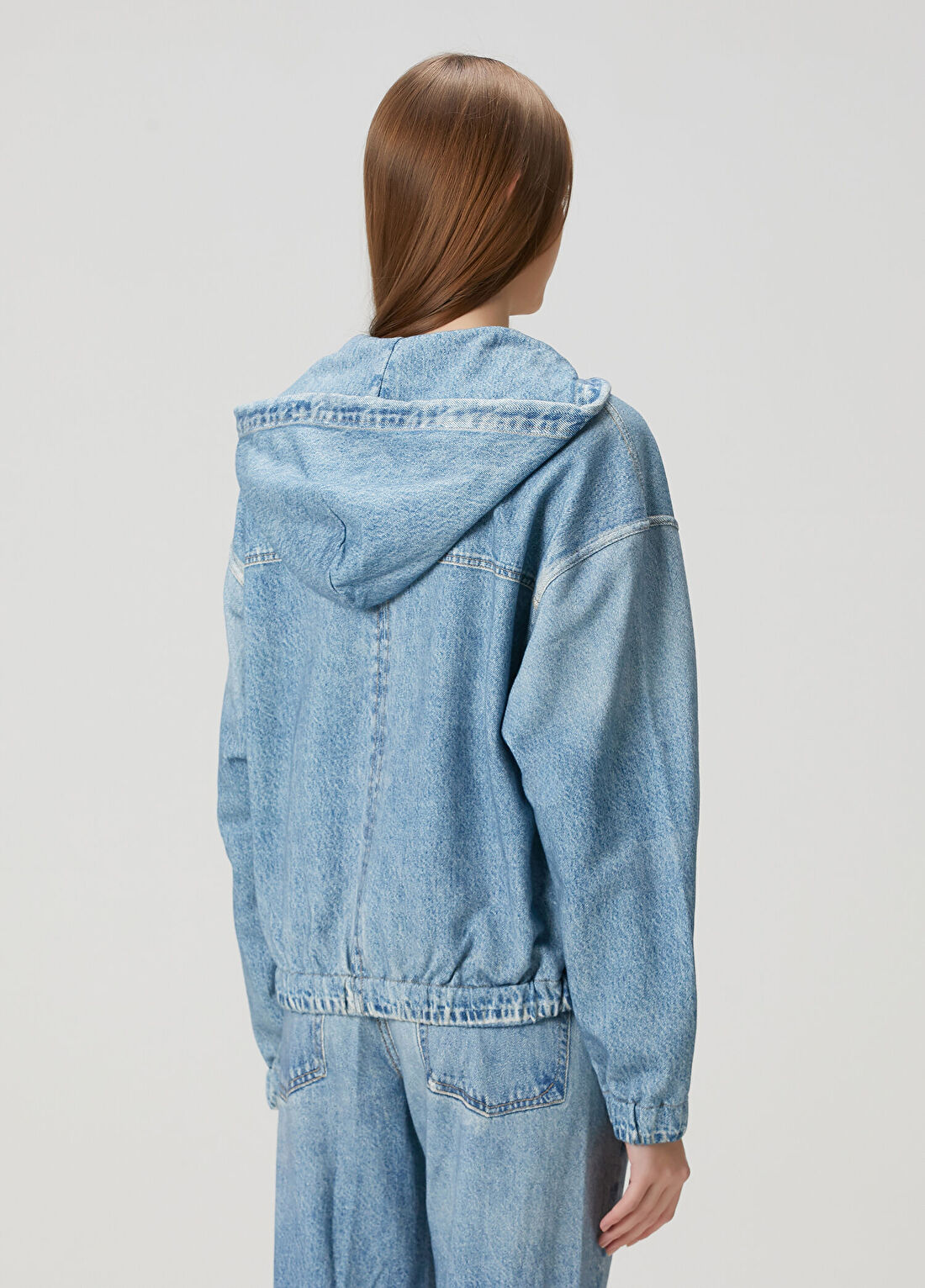 Rag&Bone Miramar Mavi Kapüşonlu Sweatshirt görsel 4