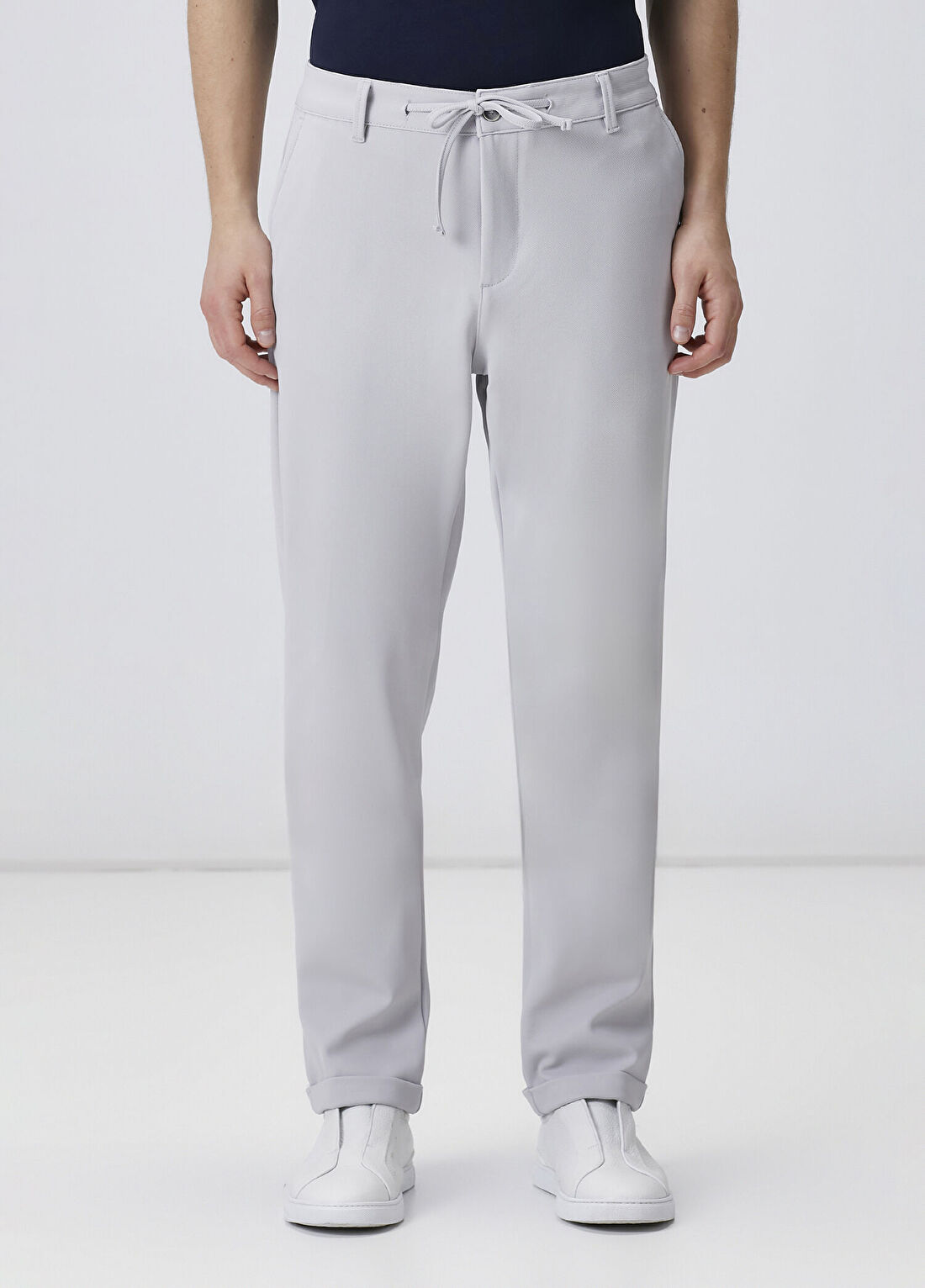 Network Gri Duble Paça Diyagonal Örme Jogger Pantolon görsel 2
