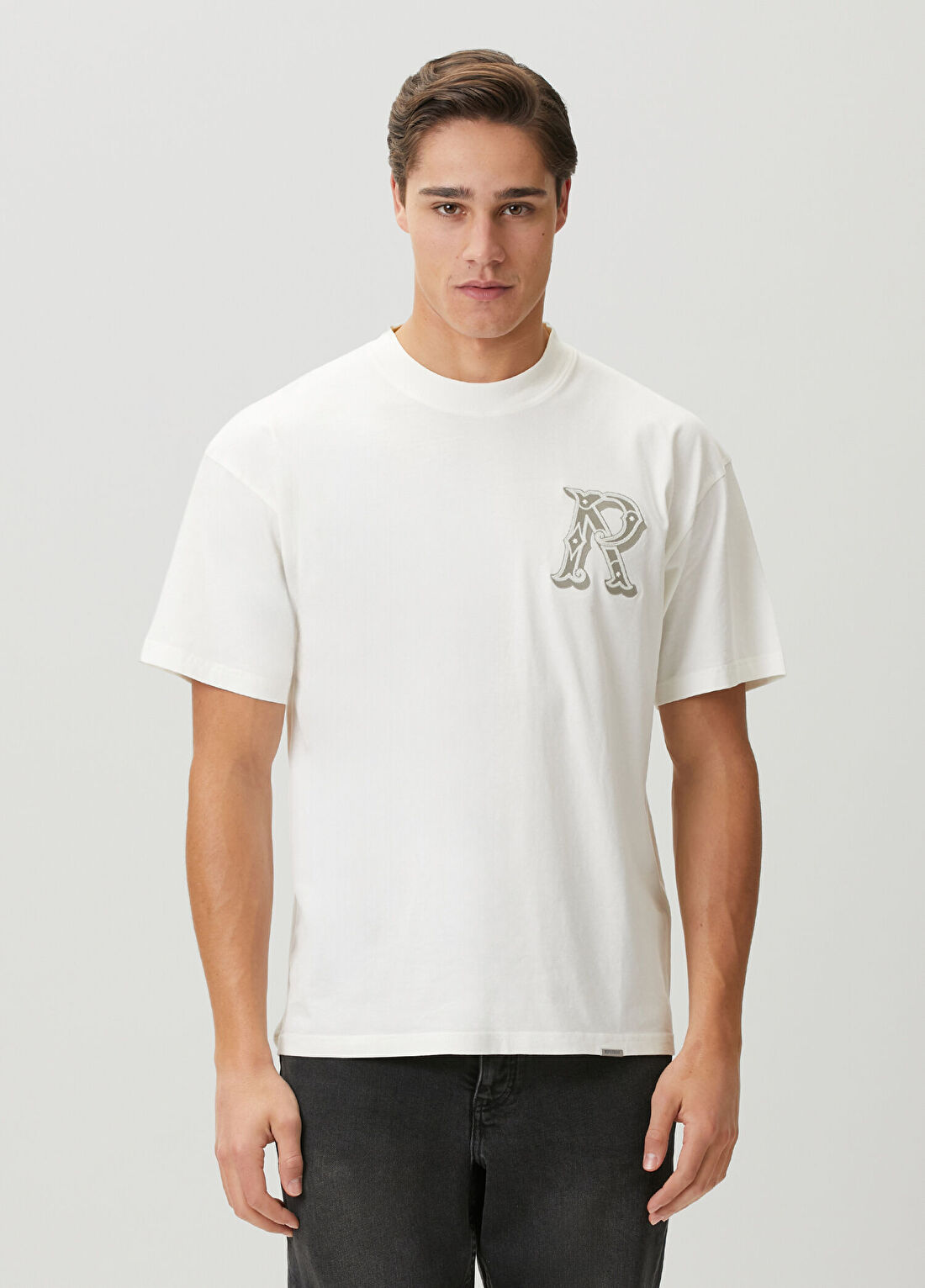 Represent Beyaz Logo Baskılı T-shirt