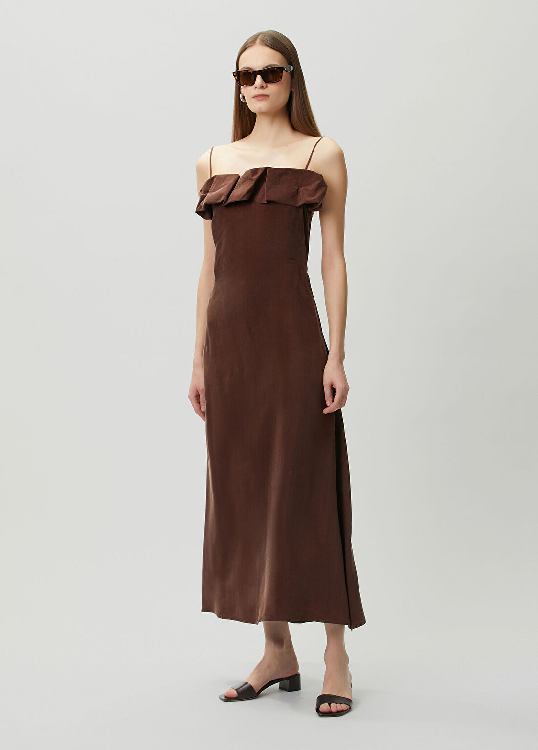 Undress Code Ciao Bella Kahverengi Maksi Elbise görsel 2