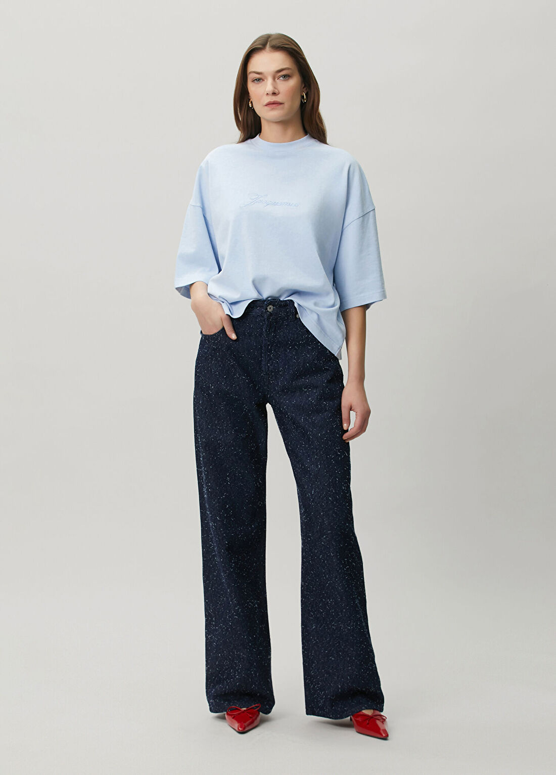 Jacquemus Nimes Large Lacivert Jean Pantolon görsel 2