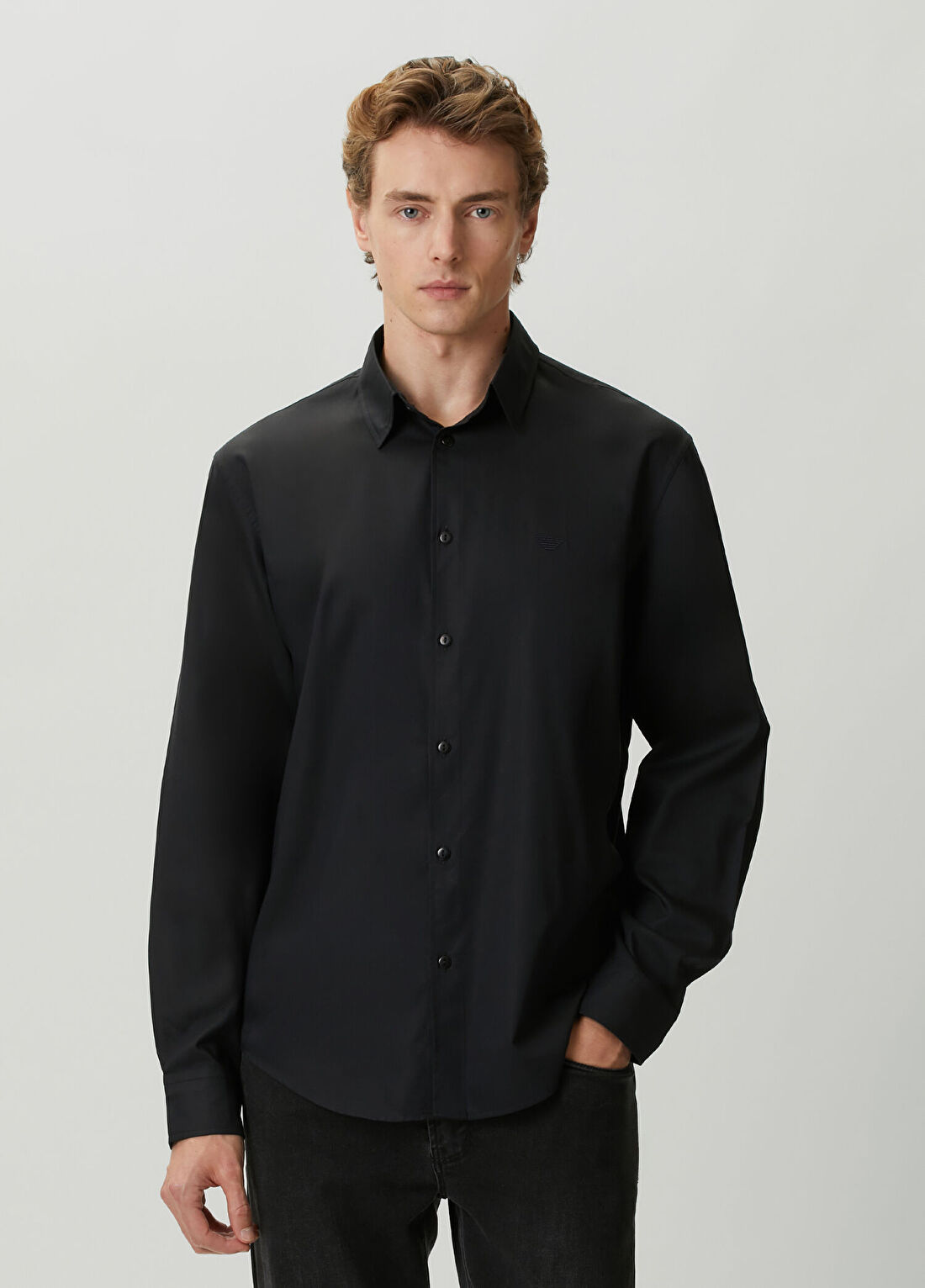 Emporio Armani Regular Fit Lacivert Gömlek