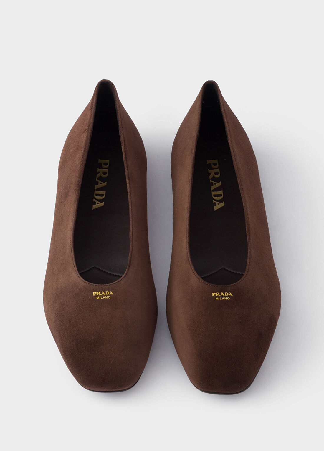 Prada Suede Ballerinas Kahverengi Süet Kadın Babet görsel 3