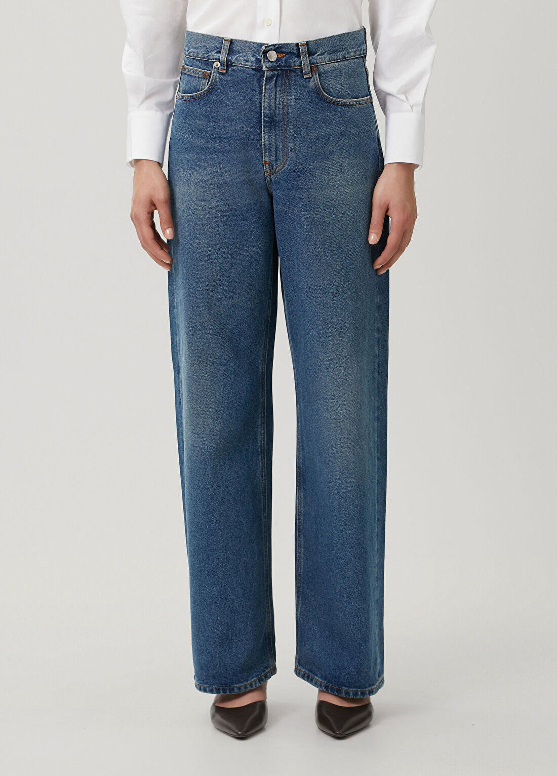 DAGMAR Mavi Wide Leg Jean Pantolon görsel 2