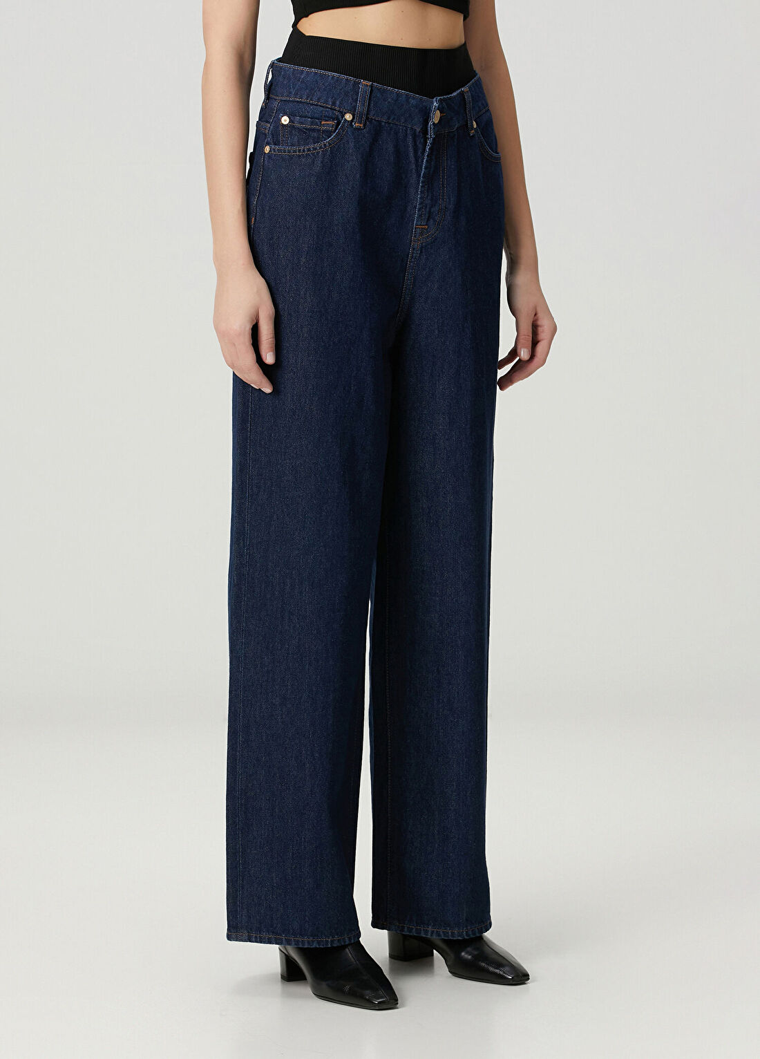 7 For All Mankind Lacivert Jean Pantolon görsel 3