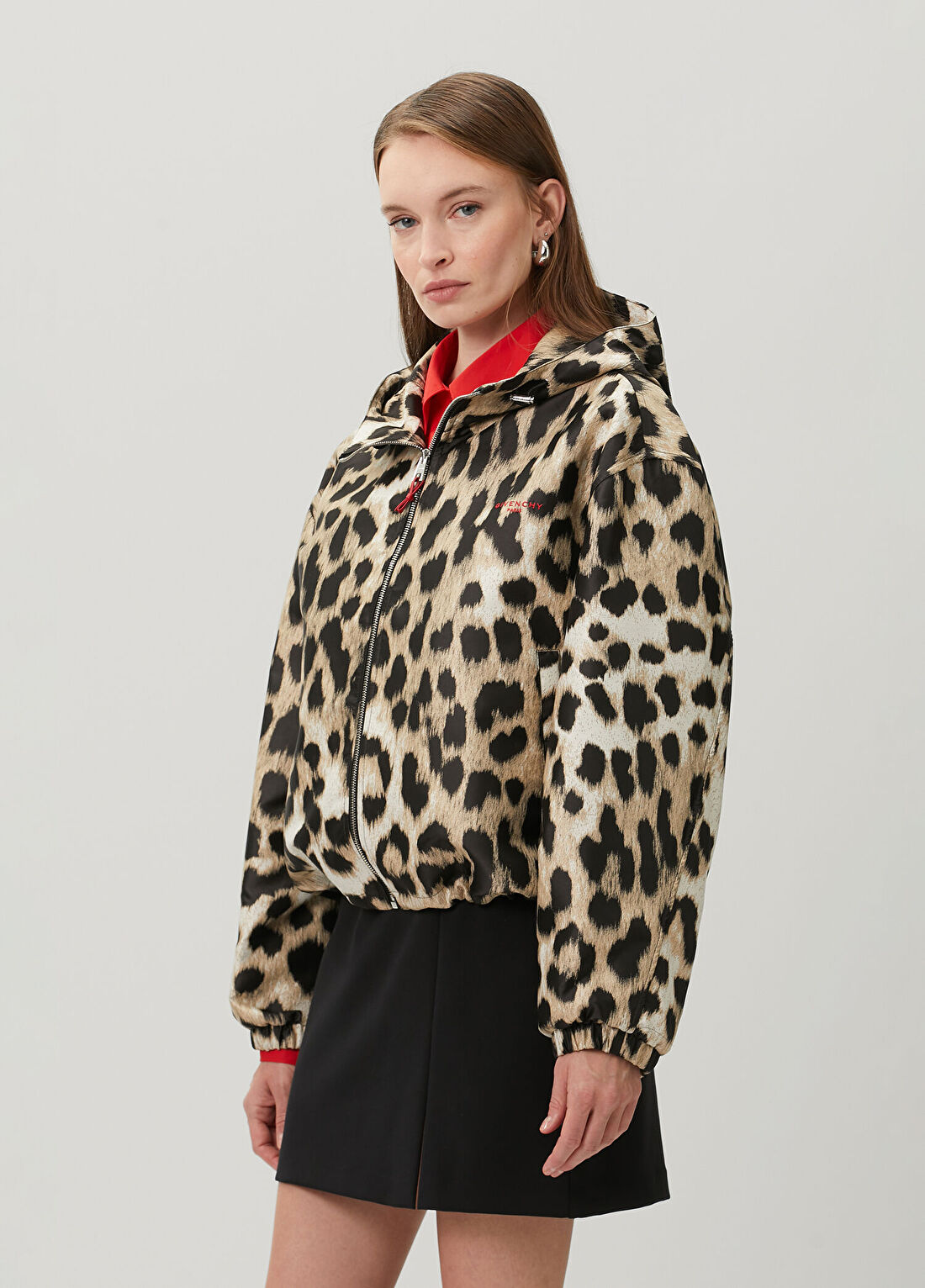 Givenchy Leopar Desenli Kapüşonlu Ceket görsel 3