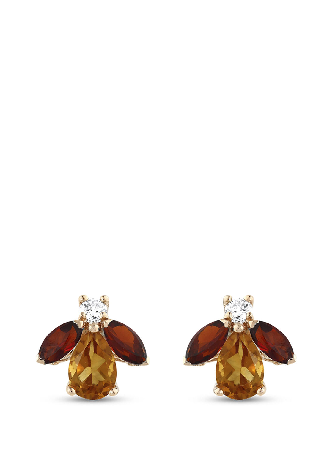 Bee Goddess Honey Kadın Altın Küpe