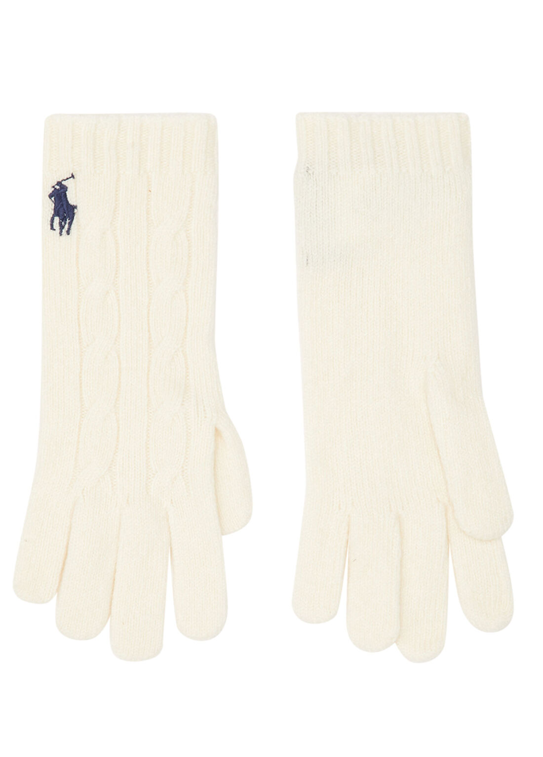 Polo Ralph Lauren Krem Kadın Yün Eldiven