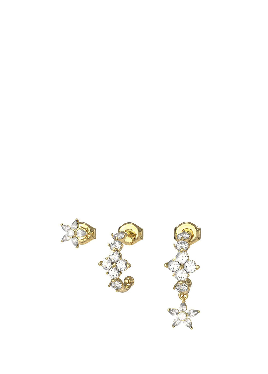Guess JGUJUBE06035JWYGTU Secret Garden Zirkon Taşlı Çelik Kadın Küpe Seti
