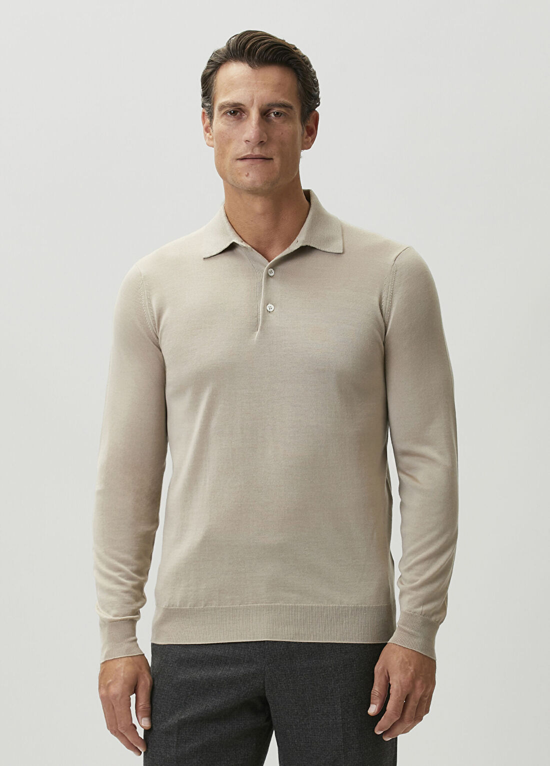 Lardini Bej Polo Yaka Yün Triko