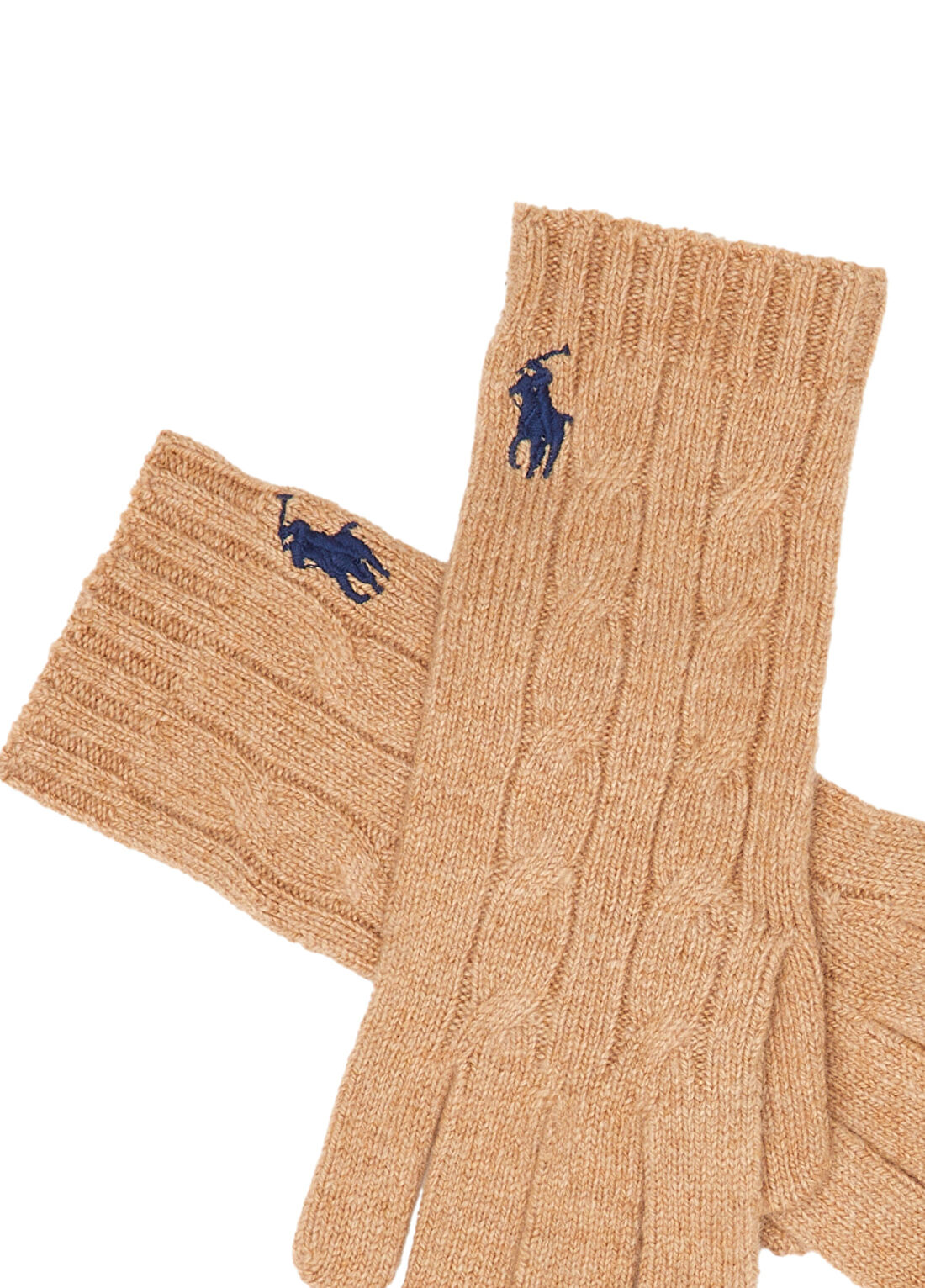 Polo Ralph Lauren Camel Kadın Yün Eldiven görsel 3