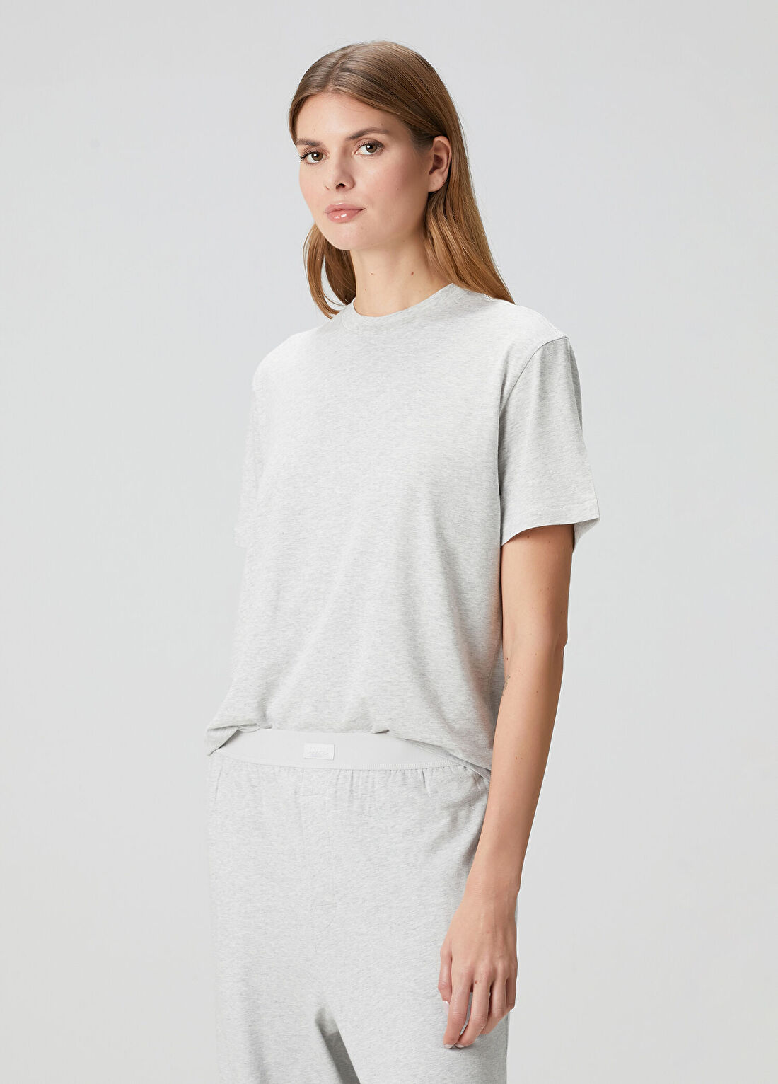Skims Relaxed Gri T-shirt görsel 3