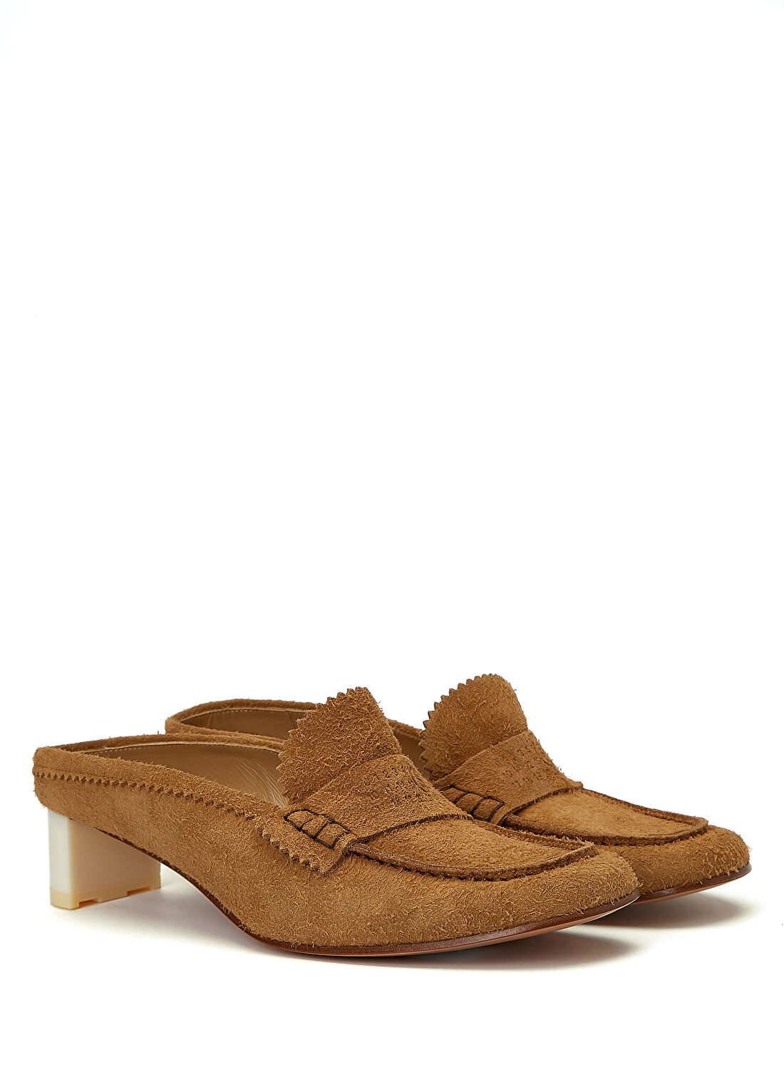MM6 Maison Margiela Taba Kadın Süet Terlik görsel 2
