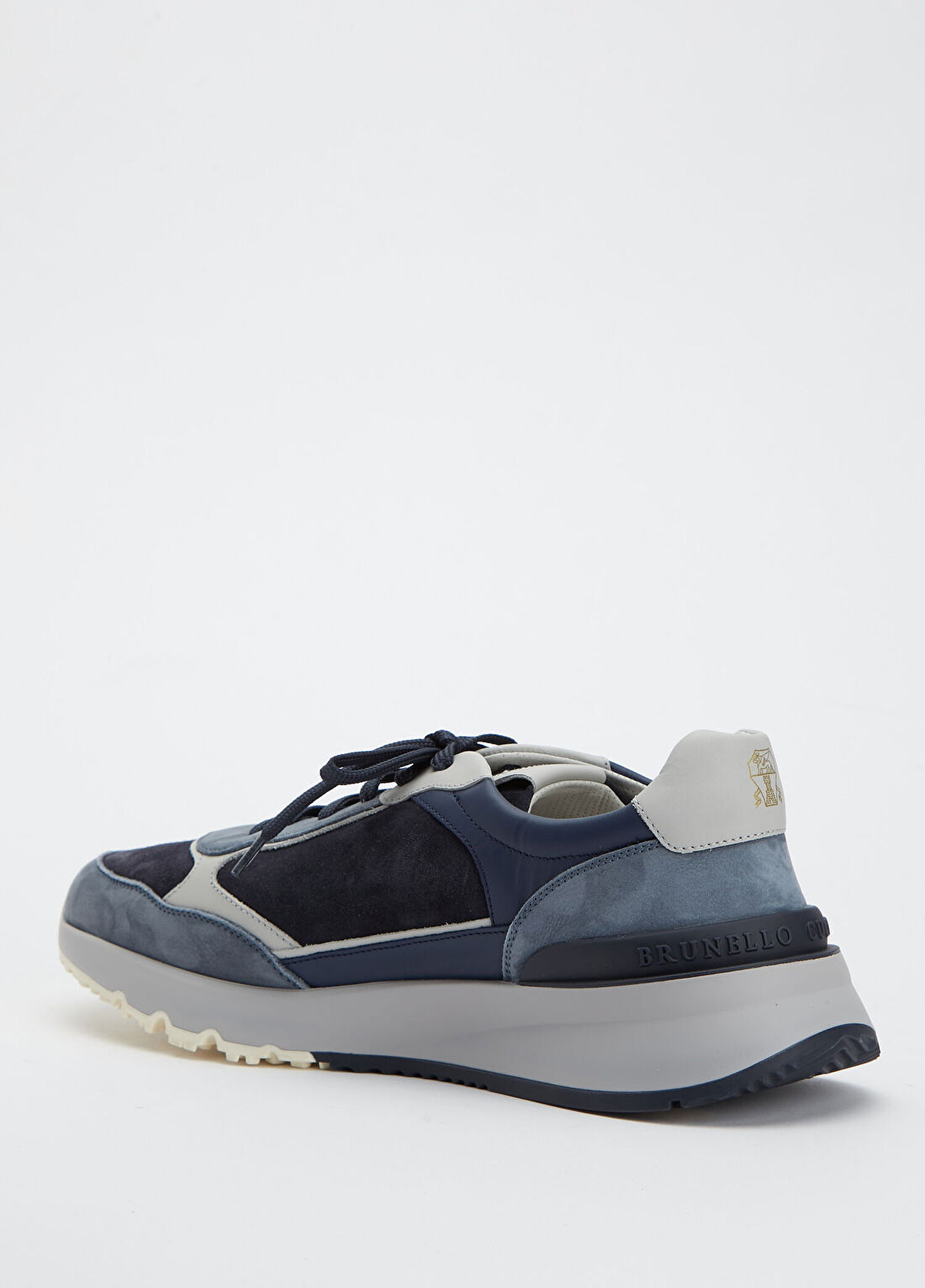 Brunello Cucinelli Lacivert Erkek Deri Sneaker görsel 3
