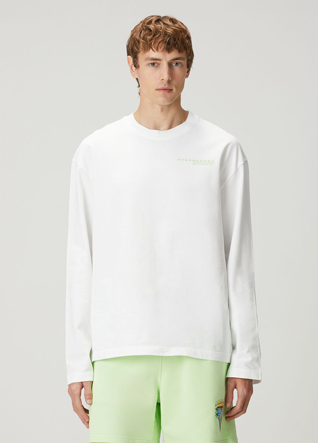 Casablanca Beyaz Baskılı Sweatshirt