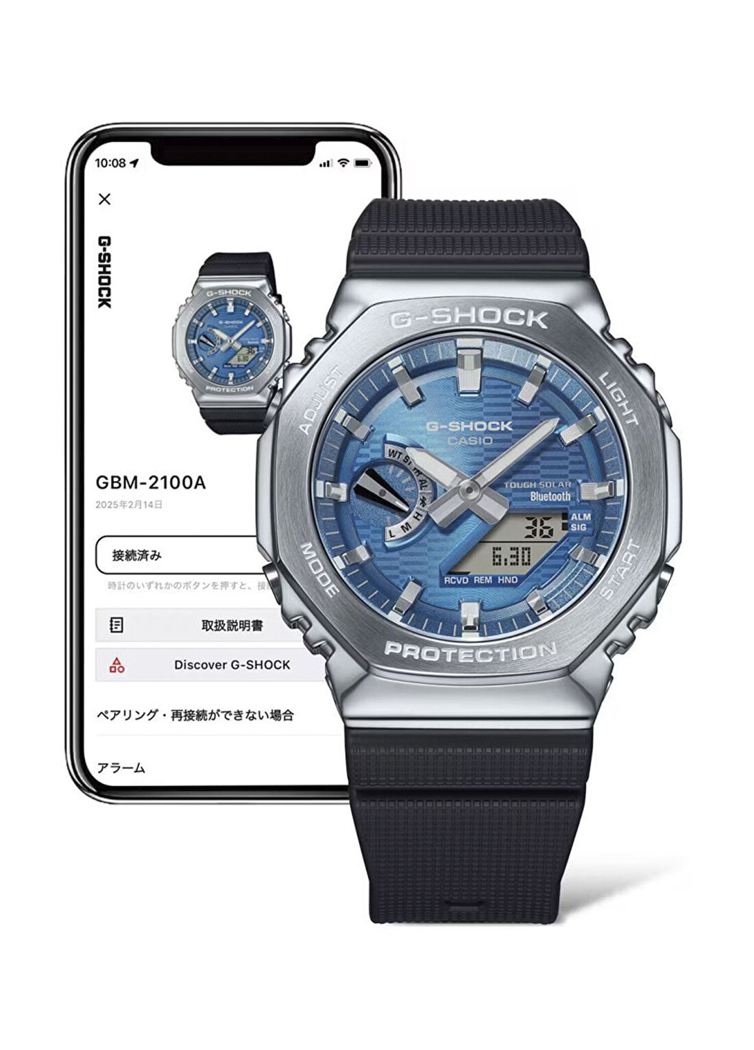 Casio G-Shock GBM-2100A-2BDR Siyah Silikon Erkek Kol Saati görsel 4