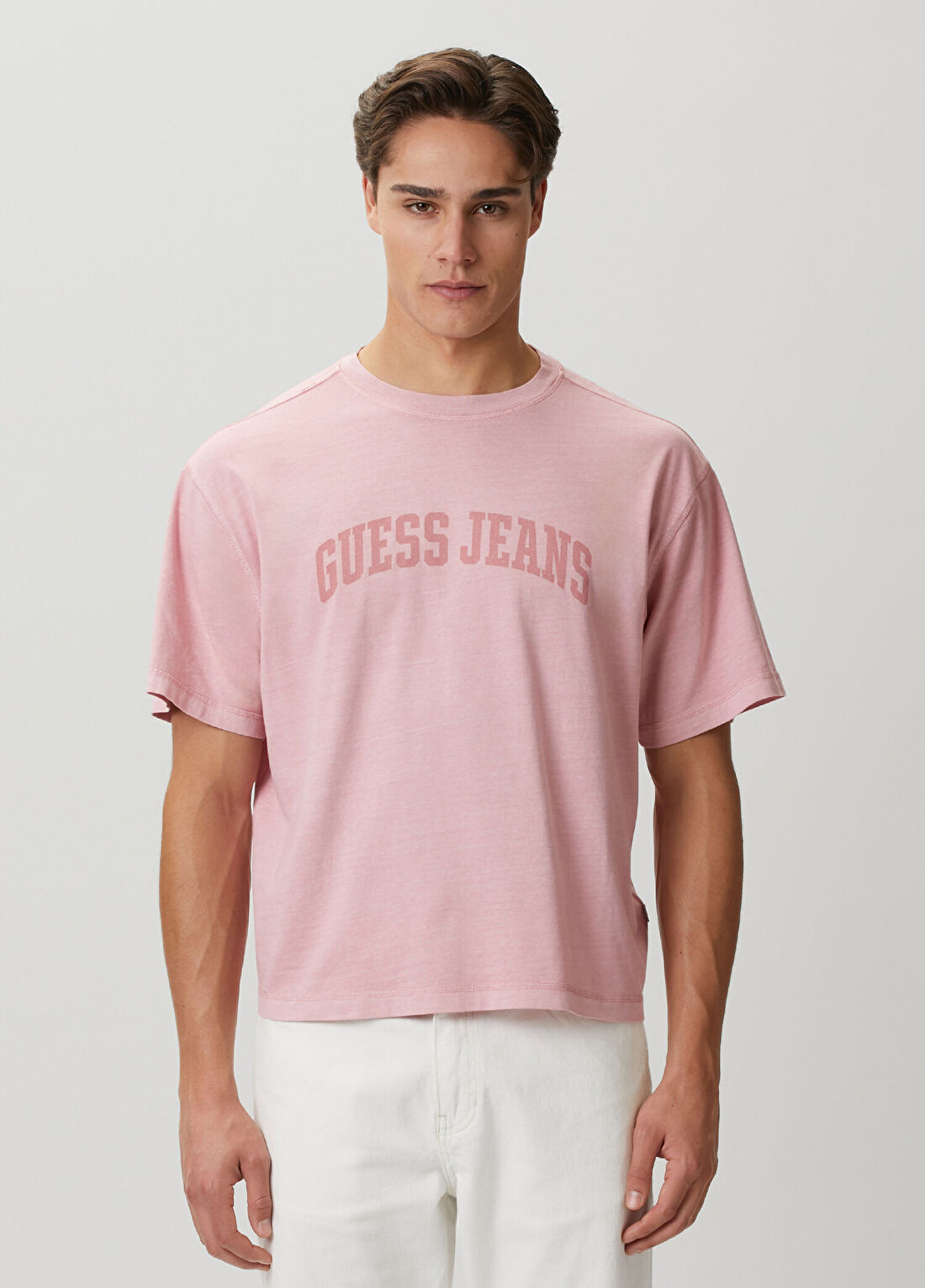 Guess Jeans Regular Fit Pembe T-shirt