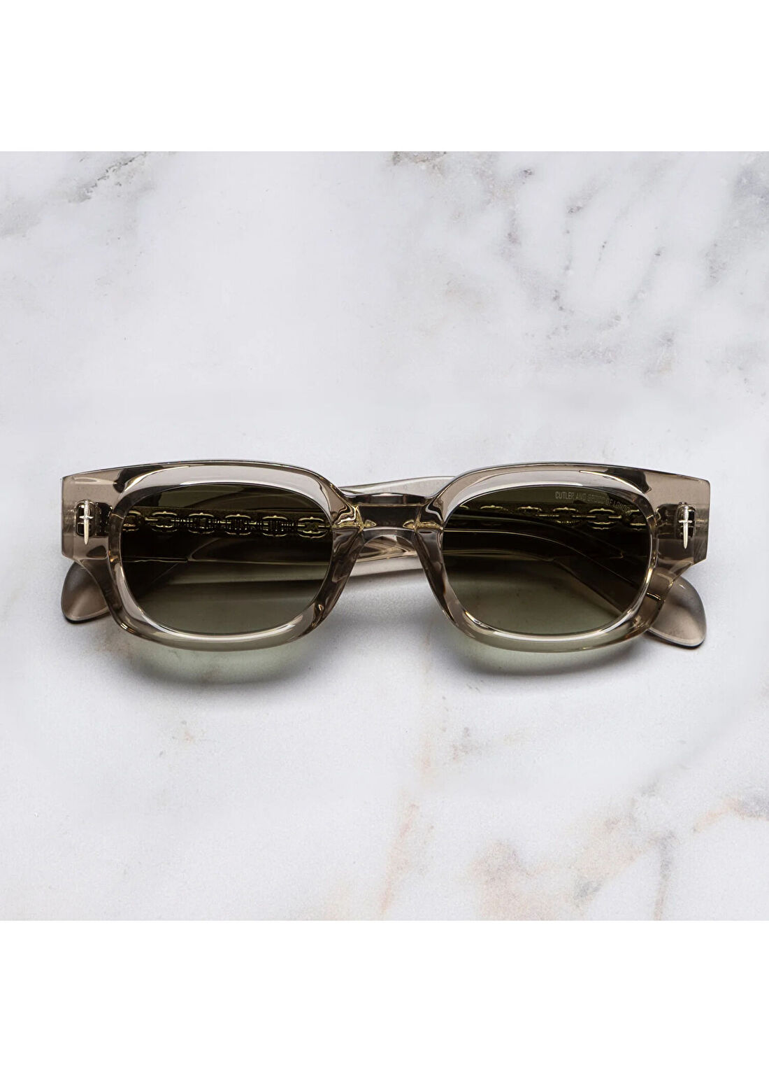 CUTLER AND GROSS GFSN004 Sand Crystal Asetat Unisex Güneş Gözlüğü görsel 3