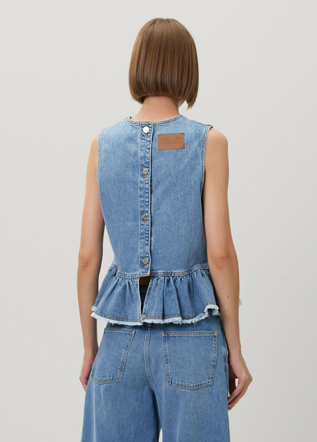 Baum Und Pferdgarten Madinel Mavi Denim Bluz görsel 4