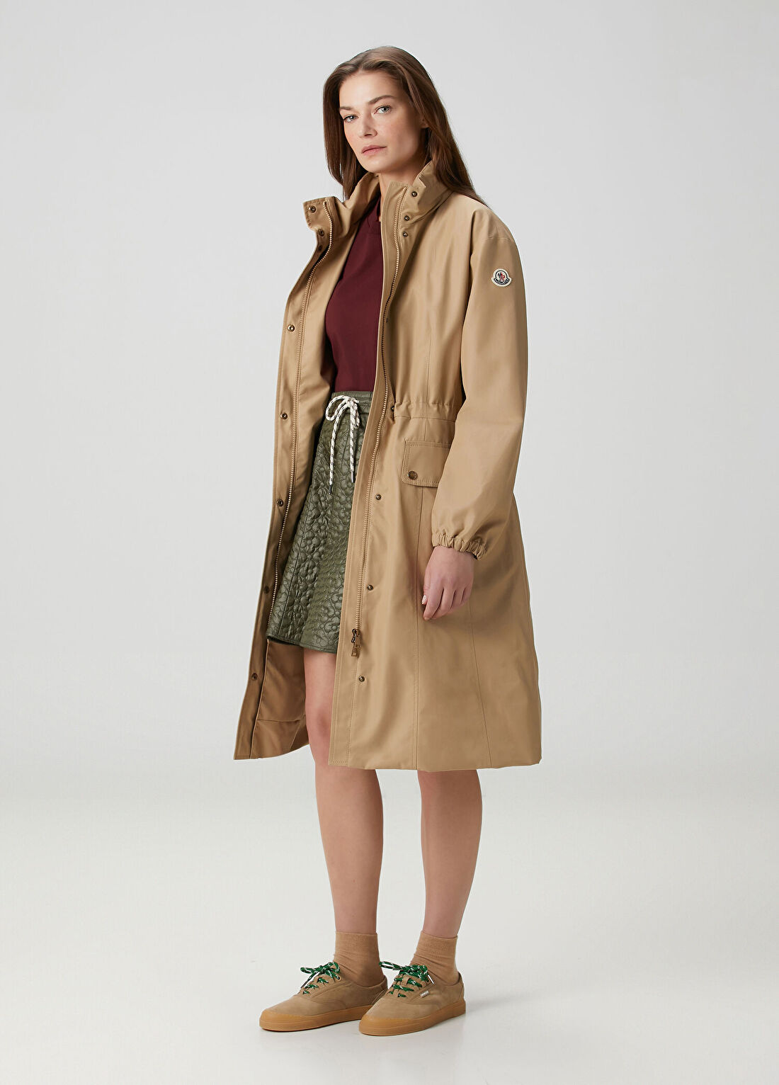 Moncler Rhododendron Long Bej Pardösü