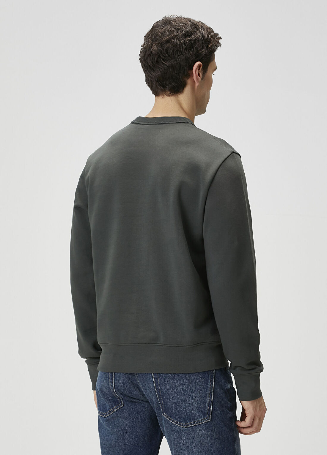 Boss Açık Yeşil Logo Nakışlı Sweatshirt görsel 4