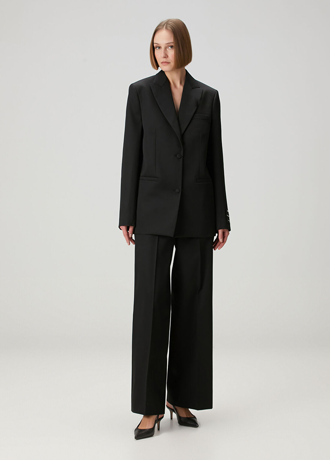 Off-White Siyah Yün Pantolon