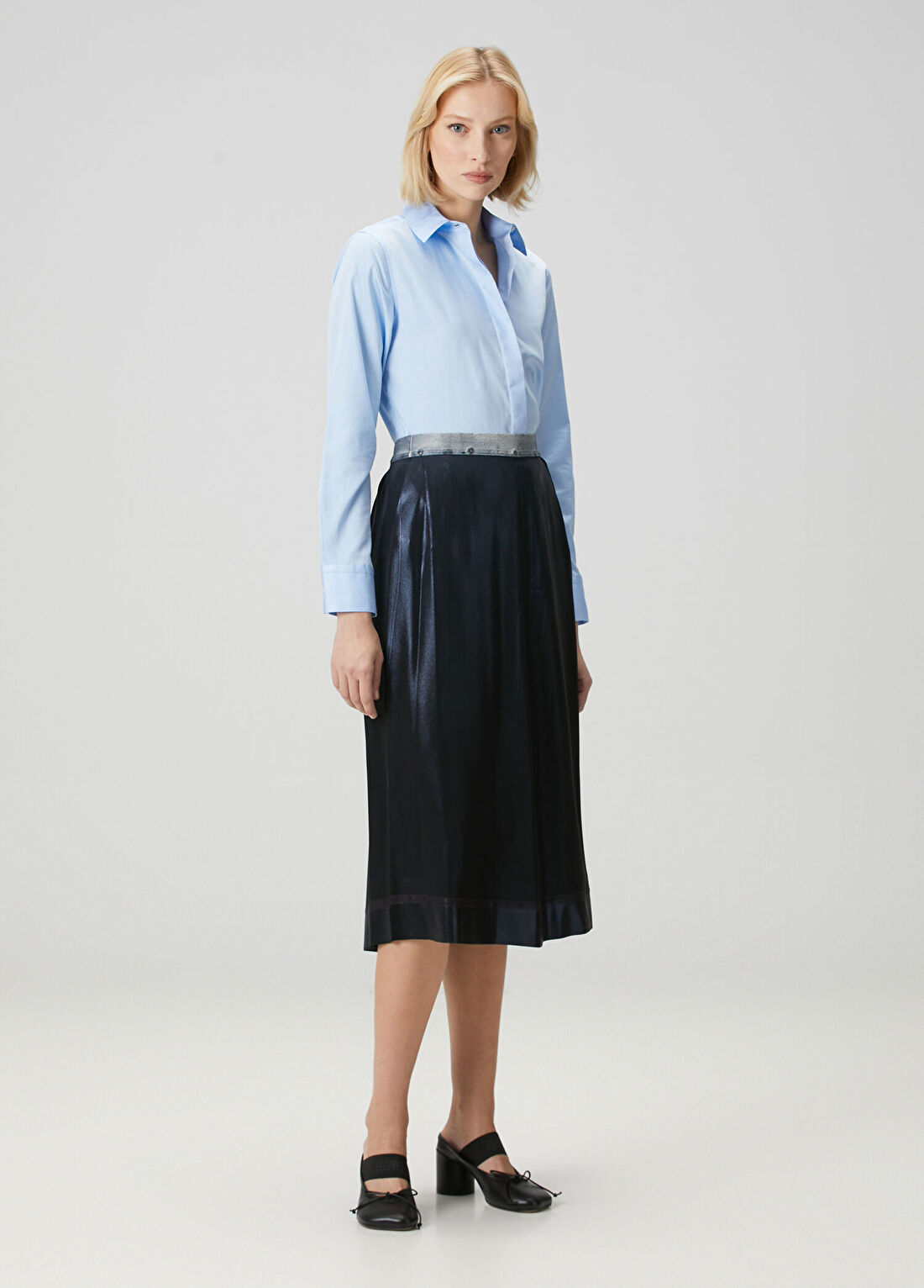 Maison Margiela Siyah Midi Etek