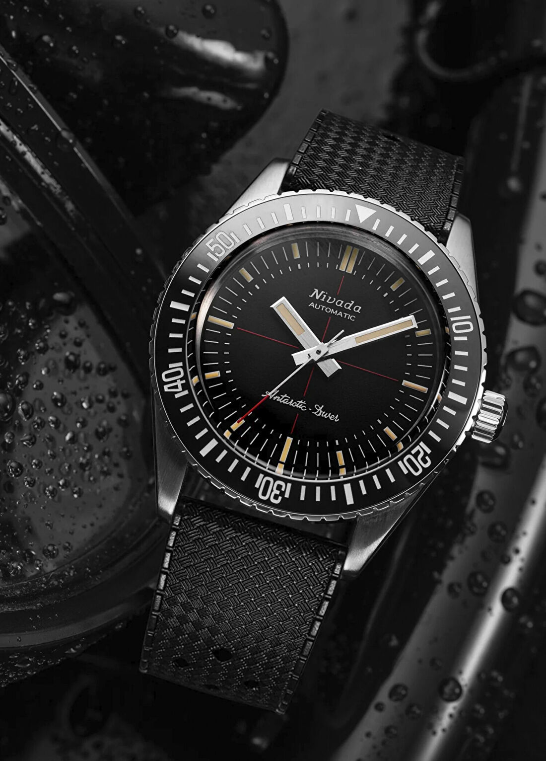 Nivada Grenchen Antarctic Diver No-Date 32044A01 Siyah Erkek Kol Saati görsel 4
