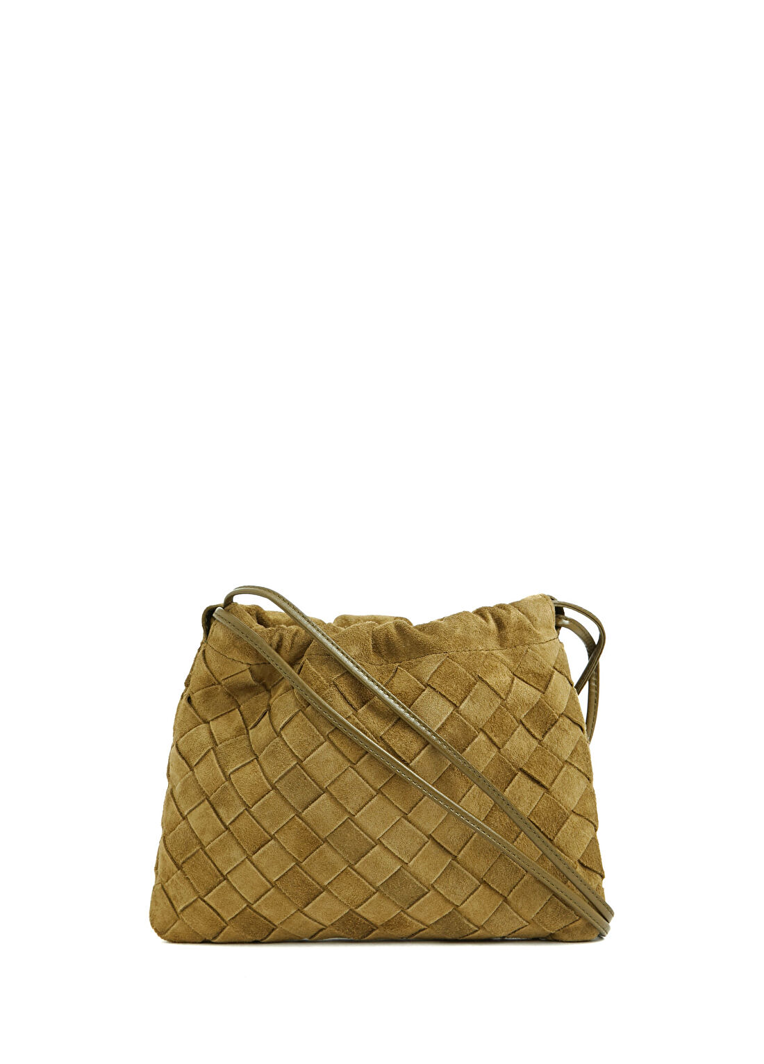 Bottega Veneta Small Dustbag Haki Kadın Süet Çanta