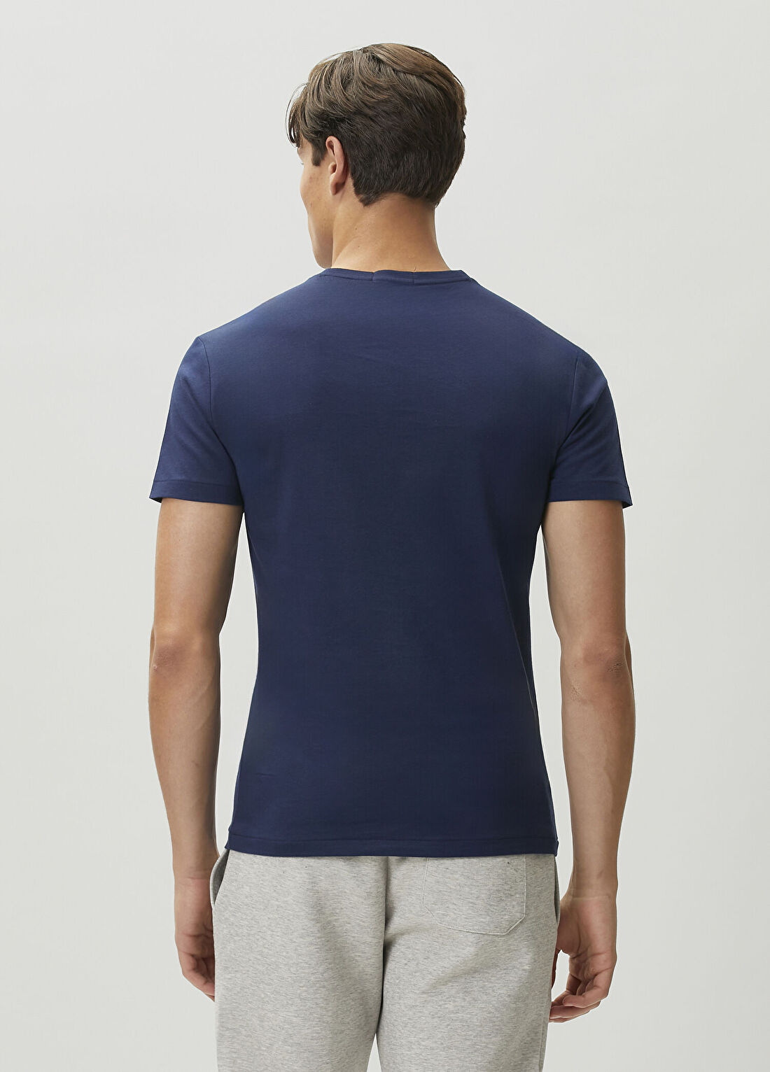 Polo Ralph Lauren Custom Slim Fit Lacivert Jersey T-shirt görsel 4