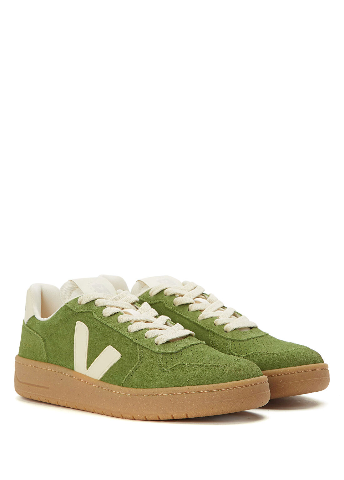 Veja V-82 Yeşil Kadın Süet Sneaker görsel 2