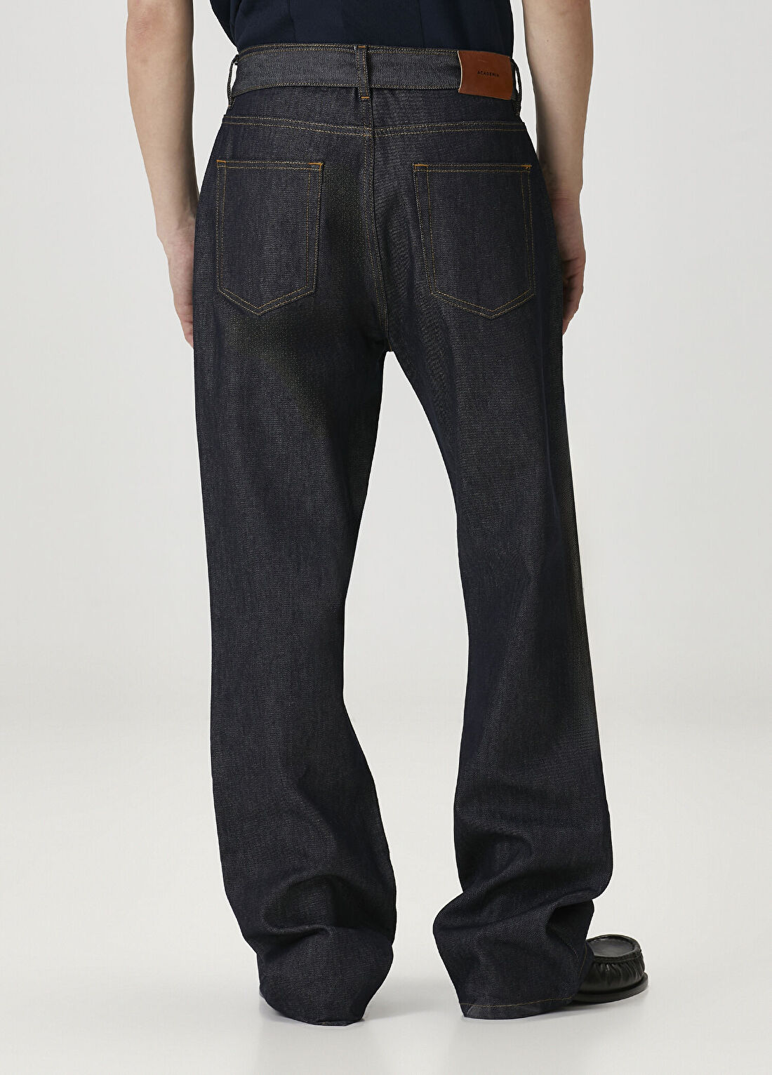 Academia Koyu Lacivert Raw Jean Pantolon görsel 4