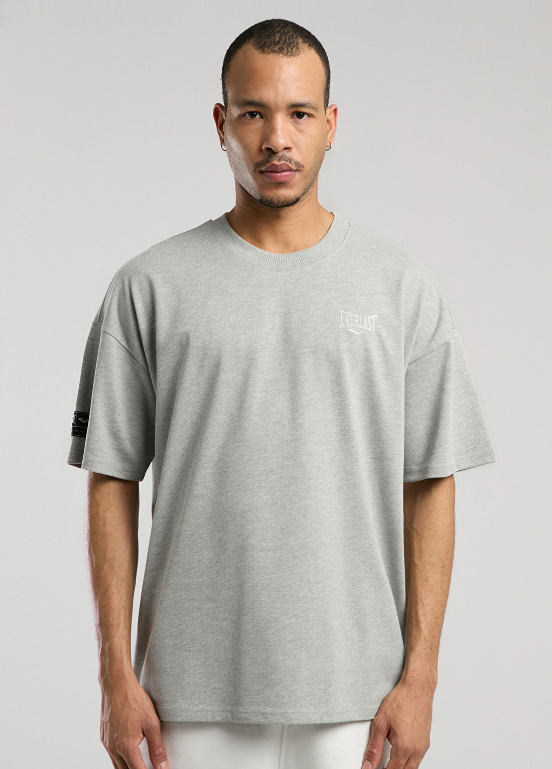 Everlast Ever Essentials Gri Melanj Oversize Kısa Kollu Erkek T-shirt