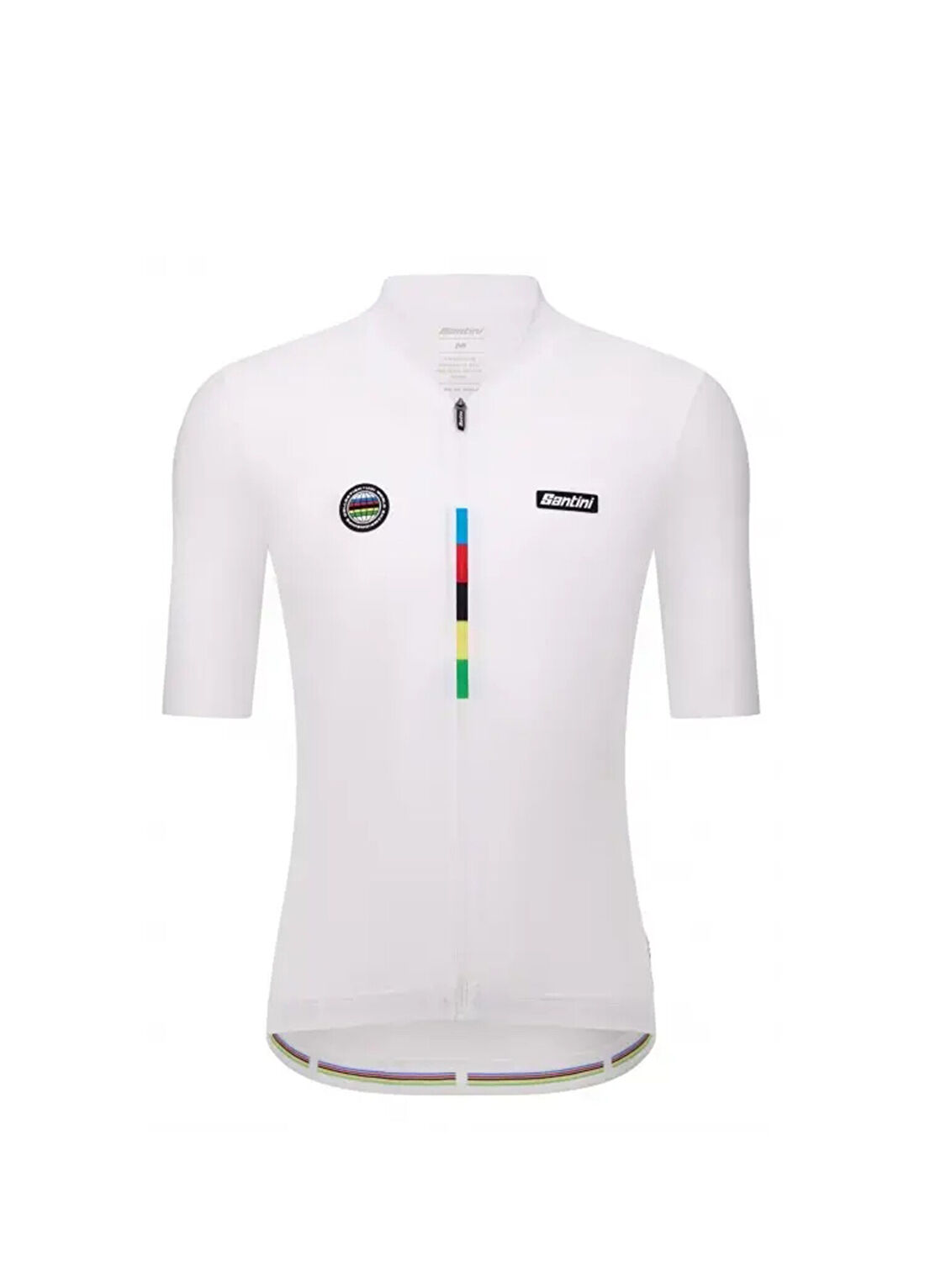 Santini UCI Mondo WC Beyaz Kısa Kollu Unisex Bisiklet Forması