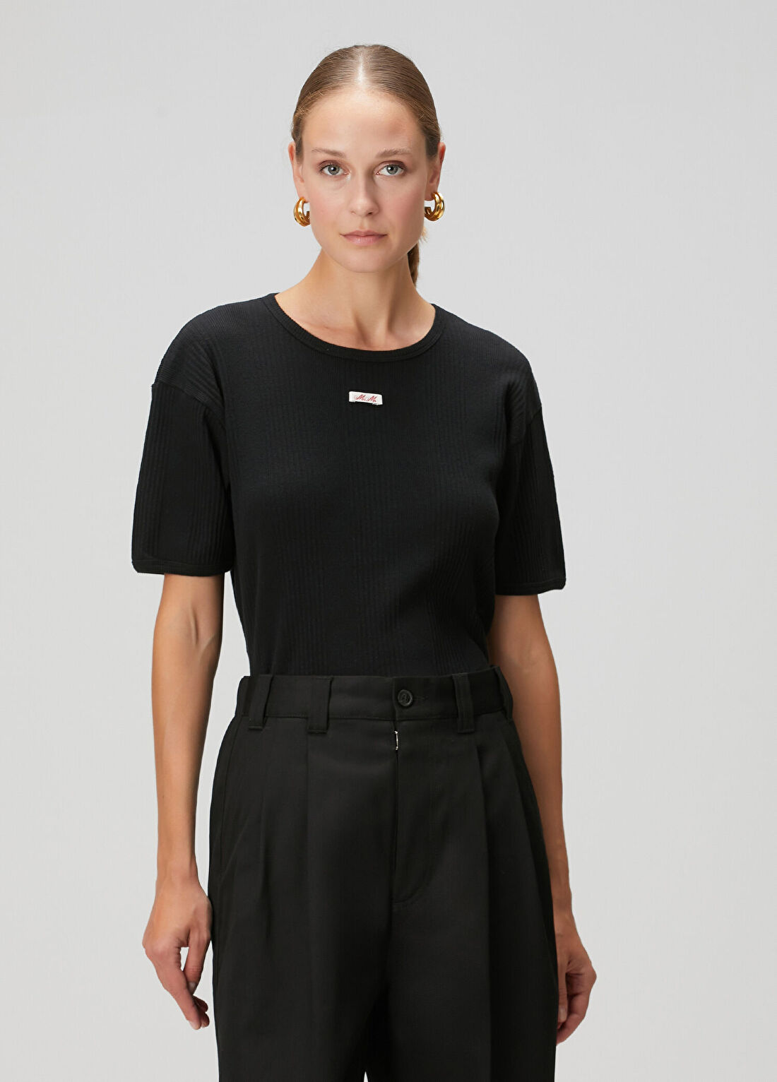 Maison Margiela Siyah Ribli T-shirt