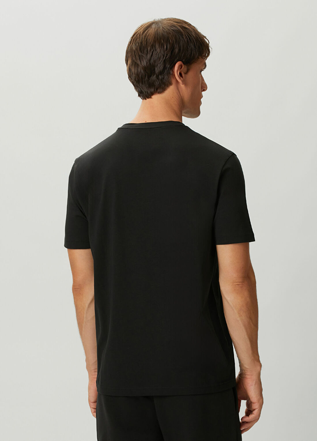 Boss Regular Fit Siyah T-shirt görsel 4