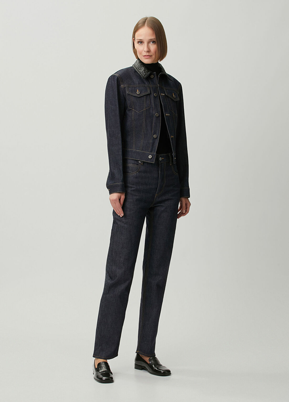 Bottega Veneta Koyu Indigo Jean Pantolon