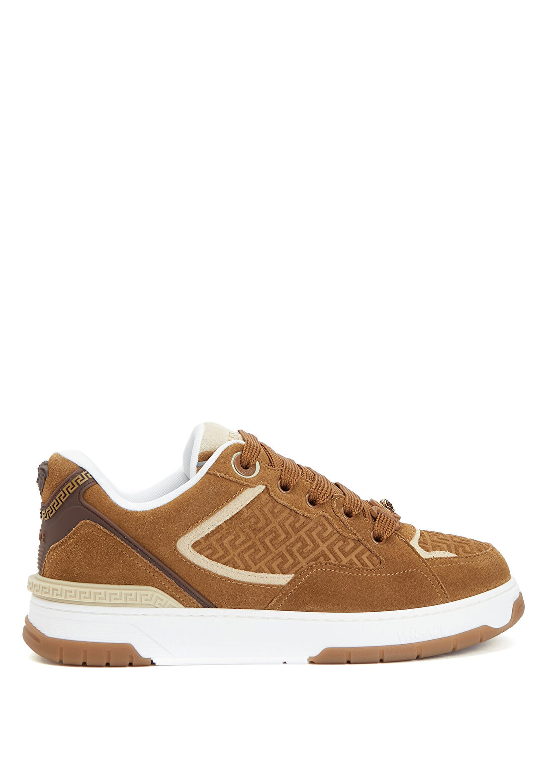Versace Biggie Bej Erkek Süet Sneaker