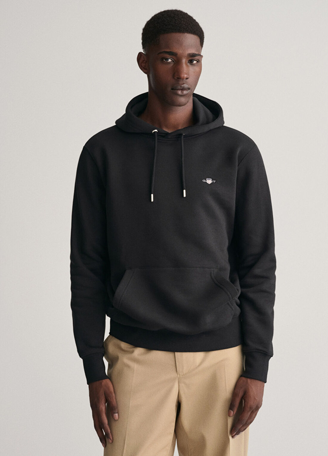 Gant Siyah Kapüşonlu Regular Fit Erkek Sweatshirt
